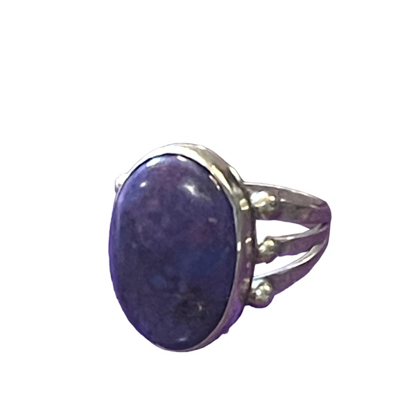 Sterling silver RB 925 Running Bear Southwestern Native American Sugalite ring - Picture 5 of 11